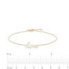 Thumbnail Image 4 of Love Talks 1/10 CT. T.W. Diamond "love" Script Bracelet in 10K Gold - 7.5"