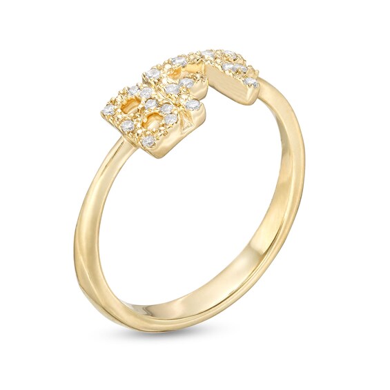 Love Talks 1/15 CT. T.w. Diamond "Bff" Script Ring in 10K Gold