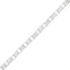 Thumbnail Image 1 of 4.0mm Lab-Created Opal and White Lab-Created Sapphire Alternating Line Bracelet in Sterling Silver - 7.25"
