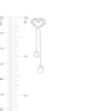 Thumbnail Image 3 of The Kindred Heart from Vera Wang Love Collection Cultured Freshwater Pearl and Diamond Drop Earrings in Sterling Silver