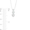 Thumbnail Image 3 of Marilyn Monroe™ Collection 1/3 CT. T.W. Journey Heart-Shaped Multi-Diamond Trio Pendant in 10K White Gold