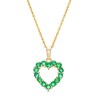 Thumbnail Image 0 of Emerald Heart Outline Drop Pendant in 10K Gold