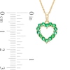 Thumbnail Image 3 of Emerald Heart Outline Drop Pendant in 10K Gold