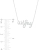 Thumbnail Image 2 of Love Talks 1/6 CT. T.W. Diamond "wifey" Cursive Script Necklace in Sterling Silver