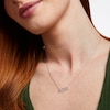 Thumbnail Image 2 of Love Talks 1/8 CT. T.W. Diamond "BOSS" Script Necklace in Sterling Silver