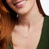 Thumbnail Image 1 of Love Talks 1/6 CT. T.W. Diamond "SASSY" Script Necklace in Sterling Silver