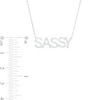 Thumbnail Image 2 of Love Talks 1/6 CT. T.W. Diamond "SASSY" Script Necklace in Sterling Silver