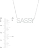 Thumbnail Image 3 of Love Talks 1/6 CT. T.W. Diamond "SASSY" Script Necklace in Sterling Silver