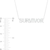 Thumbnail Image 3 of Love Talks 1/5 CT. T.W. Diamond "SURVIVOR" Script Necklace in Sterling Silver