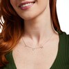 Thumbnail Image 1 of Love Talks 1/8 CT. T.W. Diamond "MOM" Station Necklace in Sterling Silver