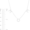 Thumbnail Image 2 of Love Talks 1/8 CT. T.W. Diamond "MOM" Station Necklace in Sterling Silver