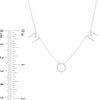 Thumbnail Image 2 of Love Talks 1/8 CT. T.W. Diamond "MOM" Station Necklace in Sterling Silver