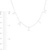 Thumbnail Image 3 of Love Talks 1/6 CT. T.W. Diamond "FAITH" Station Necklace in Sterling Silver