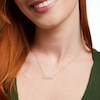 Thumbnail Image 1 of Love Talks 1/6 CT. T.W. Diamond "Latina" Cursive Script Necklace in 10K Gold