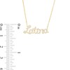 Thumbnail Image 2 of Love Talks 1/6 CT. T.W. Diamond "Latina" Cursive Script Necklace in 10K Gold