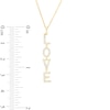 Thumbnail Image 3 of Love Talks 1/6 CT. T.W. "LOVE" Vertical Drop Pendant in 10K Gold