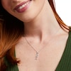 Thumbnail Image 1 of Love Talks 1/6 CT. T.W. "MAMA" Vertical Drop Pendant in Sterling Silver