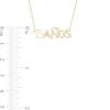Thumbnail Image 3 of Love Talks 1/6 CT. T.W. Diamond "15 AÑOS" Script Necklace in 10K Gold