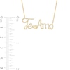 Thumbnail Image 3 of Love Talks 1/6 CT. T.W. Diamond "Te Amo" Cursive Script with Heart Necklace in 10K Gold