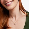 Thumbnail Image 2 of Love Talks 1/6 CT. T.W. Diamond "15" Heart Necklace in 10K Two-Tone Gold