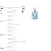 Thumbnail Image 2 of Oval Aquamarine and Diamond Accent Stud Earrings in 14K White Gold
