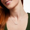 Thumbnail Image 2 of Love Talks 1/6 CT. T.W. Diamond "bestie" Script Pendant in Sterling Silver