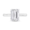 Thumbnail Image 2 of 3 CT. Certified Emerald-Cut Lab-Created Diamond Solitaire Engagement Ring in 14K White Gold (I/SI2)