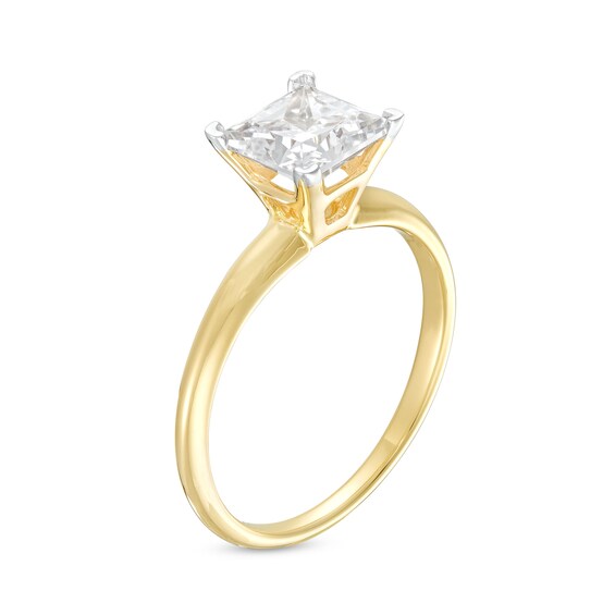 2 CT. Certified Princess-Cut Lab-Grown Diamond Solitaire Engagement Ring in 14K Gold (I/Si2)