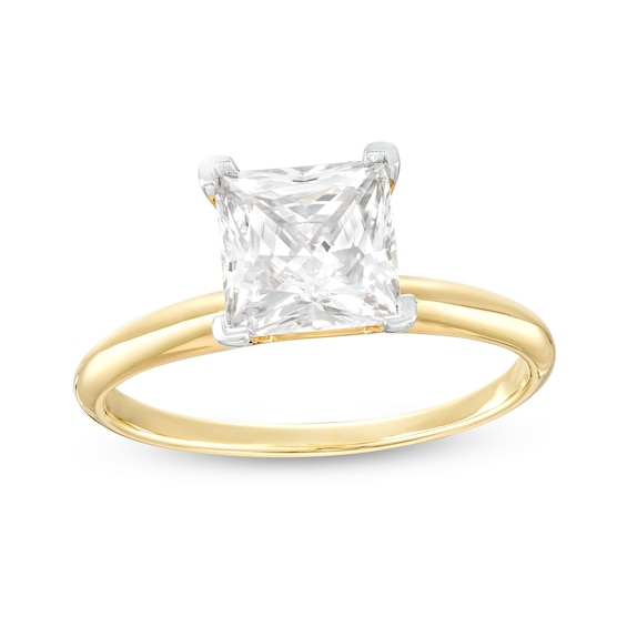 2-1/2 CT. Certified Princess-Cut Lab-Grown Diamond Solitaire Engagement Ring in 14K Gold (I/Si2)
