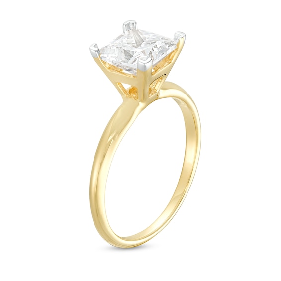2-1/2 CT. Certified Princess-Cut Lab-Grown Diamond Solitaire Engagement Ring in 14K Gold (I/Si2)
