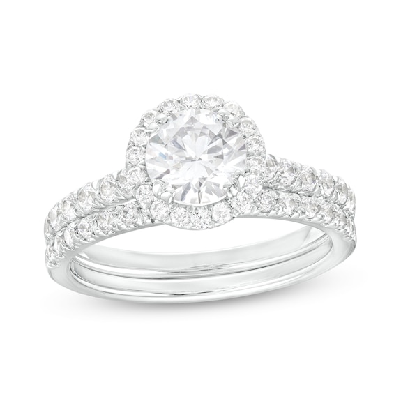 1-3/4 CT. T.w. Certified Lab-Grown Diamond Frame Bridal Set in 14K White Gold (I/Si2)