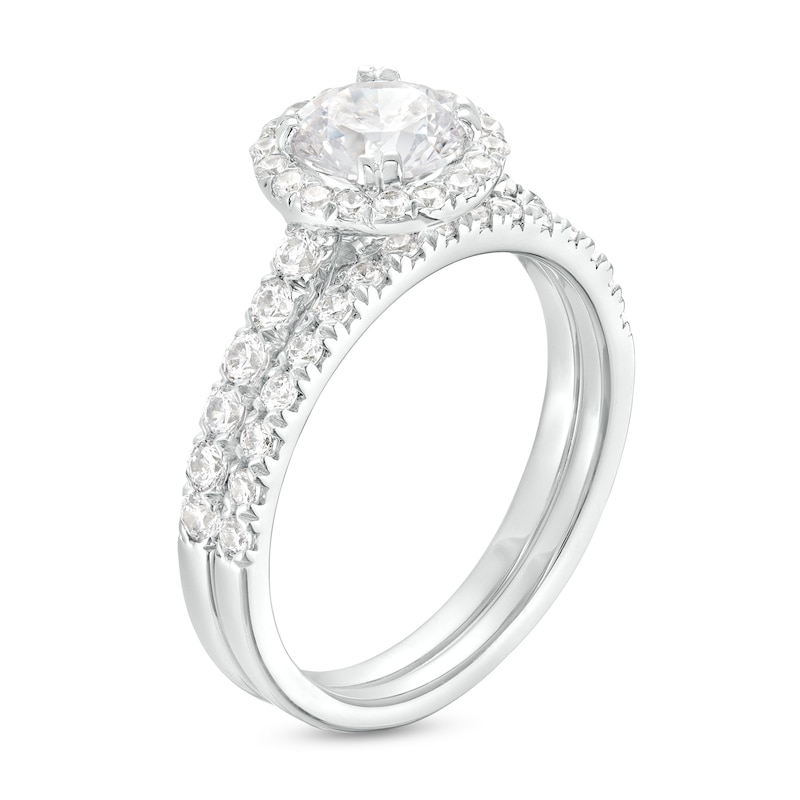 Main Image 3 of 1-3/4 CT. T.W. Certified Lab-Created Diamond Frame Bridal Set in 14K White Gold (I/SI2)