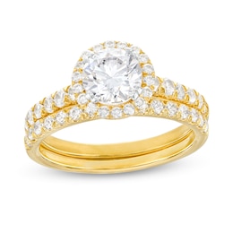 1-3/4 CT. T.W. Certified Lab-Created Diamond Frame Bridal Set in 14K Gold (I/SI2)
