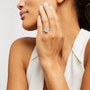 Thumbnail Image 2 of 2-7/8 CT. T.W. Certified Oval Lab-Grown Diamond Frame Bridal Set in 14K White Gold (I/SI2)