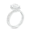 Thumbnail Image 3 of 2-7/8 CT. T.W. Certified Oval Lab-Grown Diamond Frame Bridal Set in 14K White Gold (I/SI2)