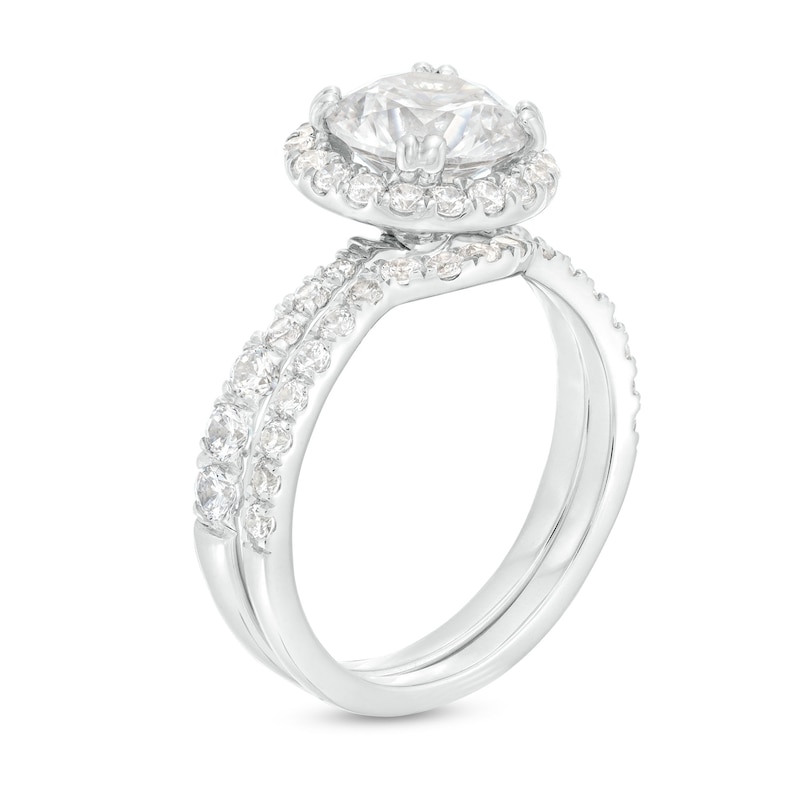 Main Image 3 of 2-7/8 CT. T.W. Certified Lab-Grown Diamond Frame Bridal Set in 14K White Gold (I/SI2)