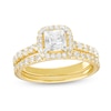 1-3/4 CT. T.W. Certified Princess-Cut Lab-Created Diamond Cushion Frame Bridal Set in 14K Gold (I/SI2)