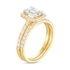 Thumbnail Image 2 of 1-3/4 CT. T.W. Certified Emerald-Cut Lab-Created Diamond Frame Bridal Set in 14K Gold (I/SI2)