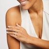Thumbnail Image 2 of 1-7/8 CT. T.W. Certified Emerald-Cut Lab-Grown Diamond Frame Split Shank Bridal Set in 14K Gold (I/SI2)