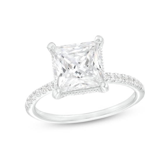3-1/4 CT. T.w. Certified Princess-Cut Lab-Grown Diamond Engagement Ring in 14K White Gold (I/Si2)