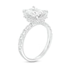 Thumbnail Image 3 of 3-7/8 CT. T.W. Certified Emerald-Cut Lab-Grown Diamond Hidden Frame Engagement Ring in 14K White Gold (I/SI2)