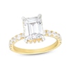 Thumbnail Image 1 of 3-7/8 CT. T.W. Certified Emerald-Cut Lab-Grown Diamond Hidden Frame Engagement Ring in 14K Gold (I/SI2)