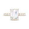 Thumbnail Image 4 of 3-7/8 CT. T.W. Certified Emerald-Cut Lab-Grown Diamond Hidden Frame Engagement Ring in 14K Gold (I/SI2)