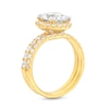 Thumbnail Image 3 of 2-7/8 CT. T.W. Certified Oval Lab-Grown Diamond Frame Bridal Set in 14K Gold (I/SI2)