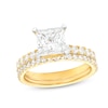 Thumbnail Image 1 of 2-7/8 CT. T.W. Certified Princess-Cut Lab-Grown Diamond Bridal Set in 14K Gold (I/SI2)