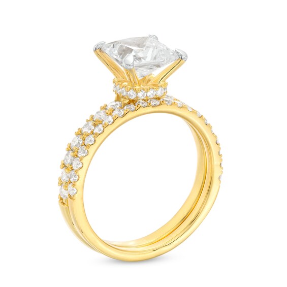 2-7/8 CT. T.w. Certified Princess-Cut Lab-Grown Diamond Bridal Set in 14K Gold (I/Si2)