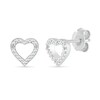 Thumbnail Image 1 of Diamond Accent Heart Outline Stud Earrings in Sterling Silver