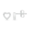 Thumbnail Image 2 of Diamond Accent Heart Outline Stud Earrings in Sterling Silver