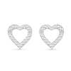 Thumbnail Image 3 of Diamond Accent Heart Outline Stud Earrings in Sterling Silver