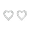 Thumbnail Image 3 of Diamond Accent Heart Outline Stud Earrings in Sterling Silver